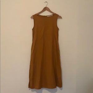 Linen Dress - XM - mustard